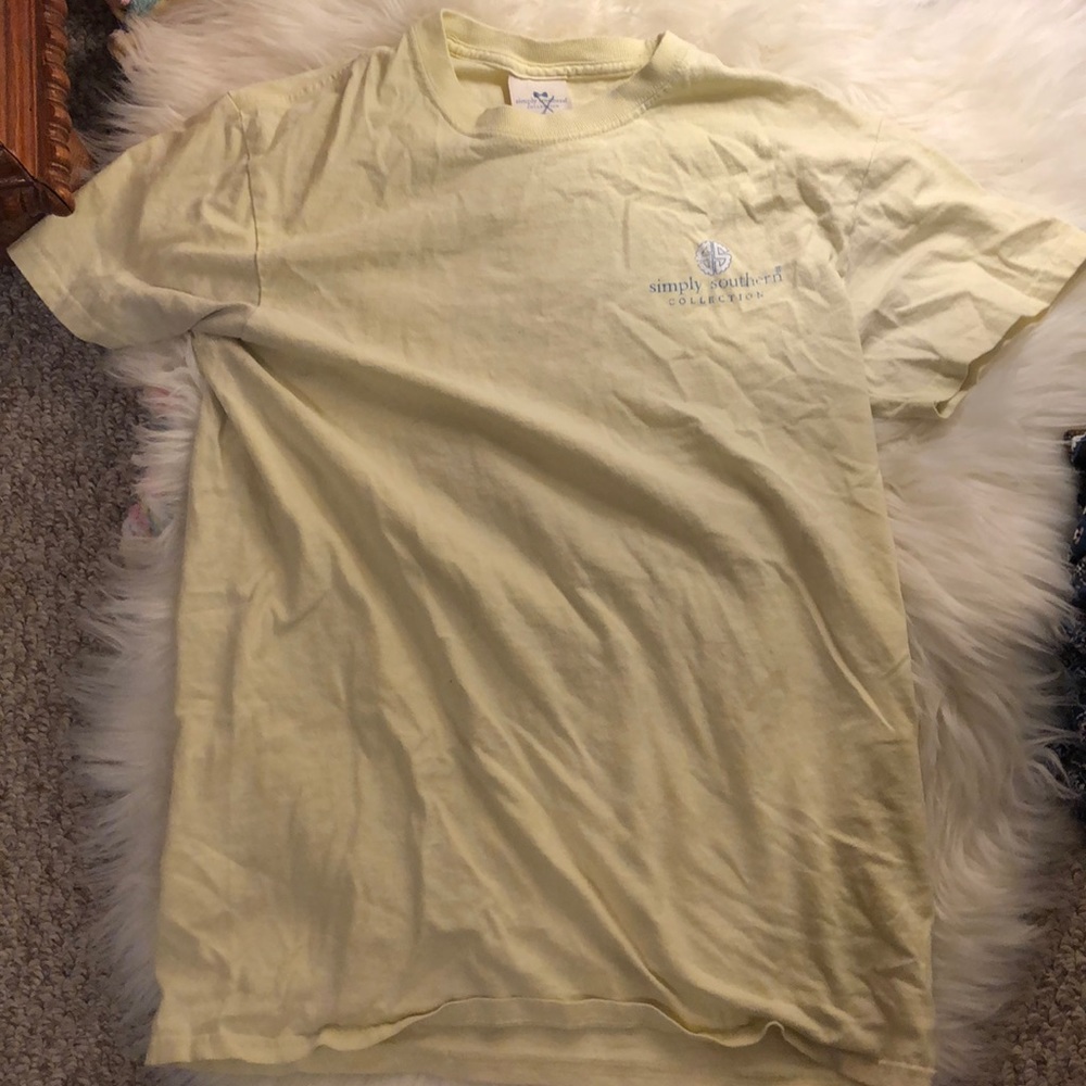 Yellow simply southern t shirt with crab!